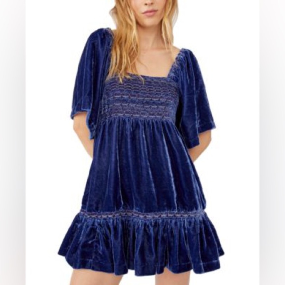 Free People Easy to Love Velvet Dress